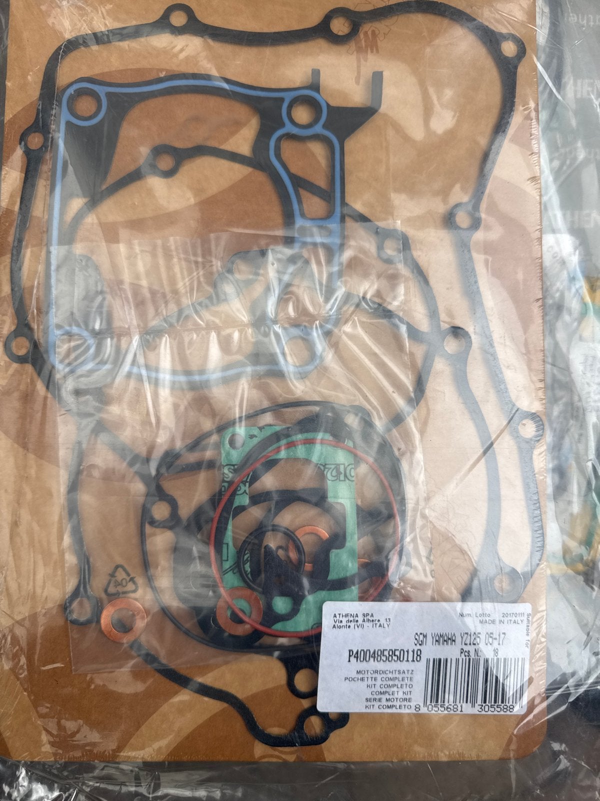 Nieuwe Athena Pakkingset Yamaha YZ125, Motoren, Ophalen of Verzenden, Nieuw