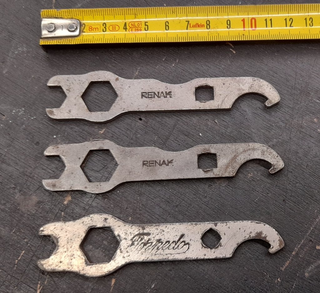 3x Renak/Torpedo remnaaf gereedschap. Oldtimer, Ophalen of Verzenden, Gebruikt, Gereedschapsset