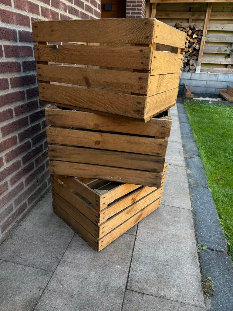 Decoratieve houten groentekratjes - set van 3, Ophalen, Hout, Bruin, Landelijk