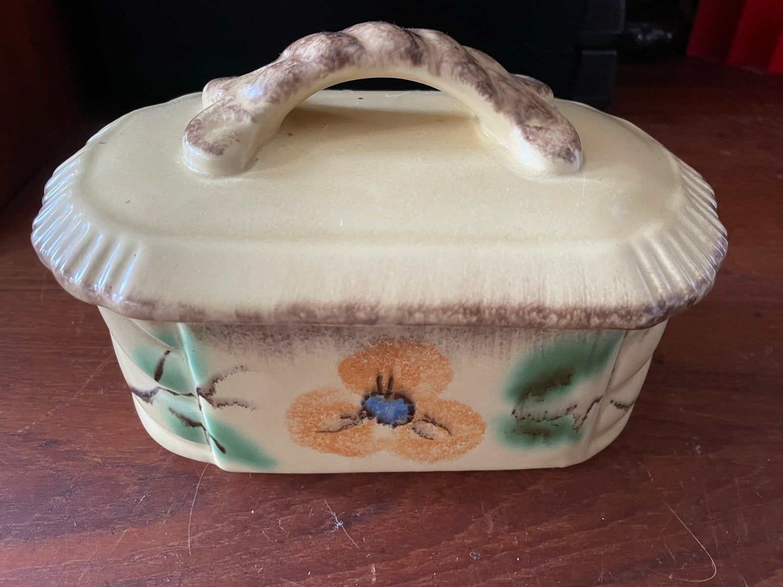 Vintage Art Deco Koekdoos met Bloemmotief, Ophalen of Verzenden