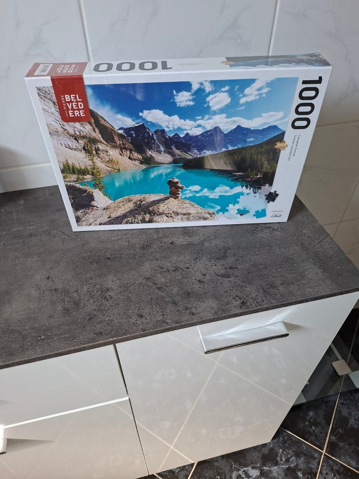 Belvedere Legpuzzel 1000 stukjes - Moraine Lake, Ophalen, 500 t/m 1500 stukjes, Nieuw, Legpuzzel