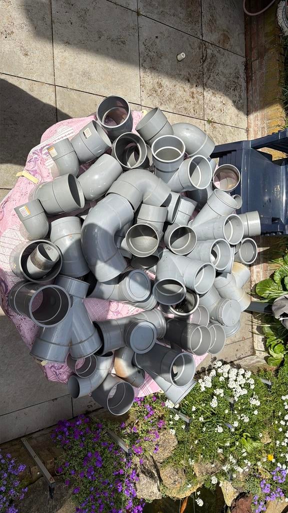 Pvc grijs maat 110 tot 125, Ophalen, Afvoer, Pvc, Zo goed als nieuw