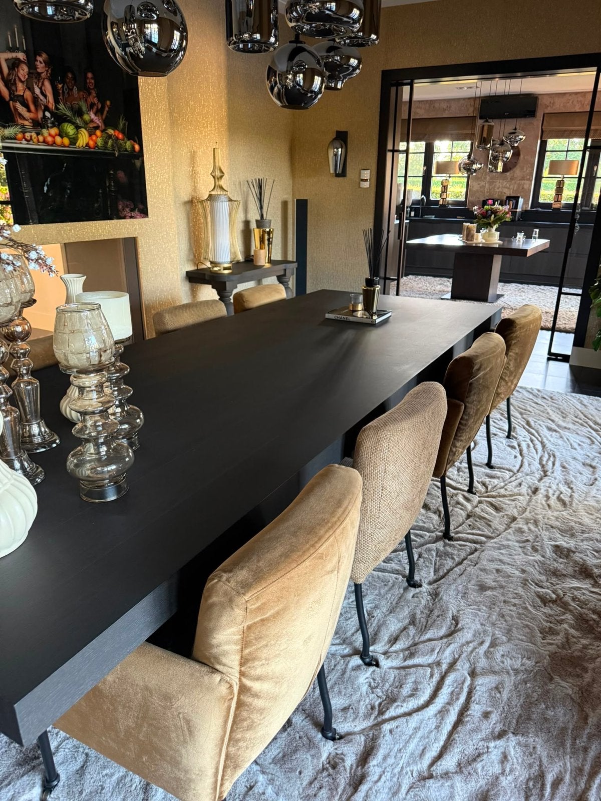 Keijsser&Co Eettafel met 8 stoelen - Zo goed als nieuw, Ophalen, 100 tot 150 cm, 200 cm of meer, Zo goed als nieuw