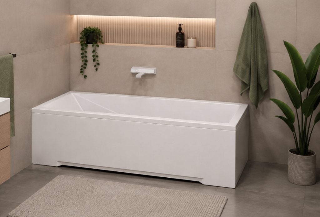 LIGBAD 170x70 cm incl poten, Ophalen, Nieuw, Wit