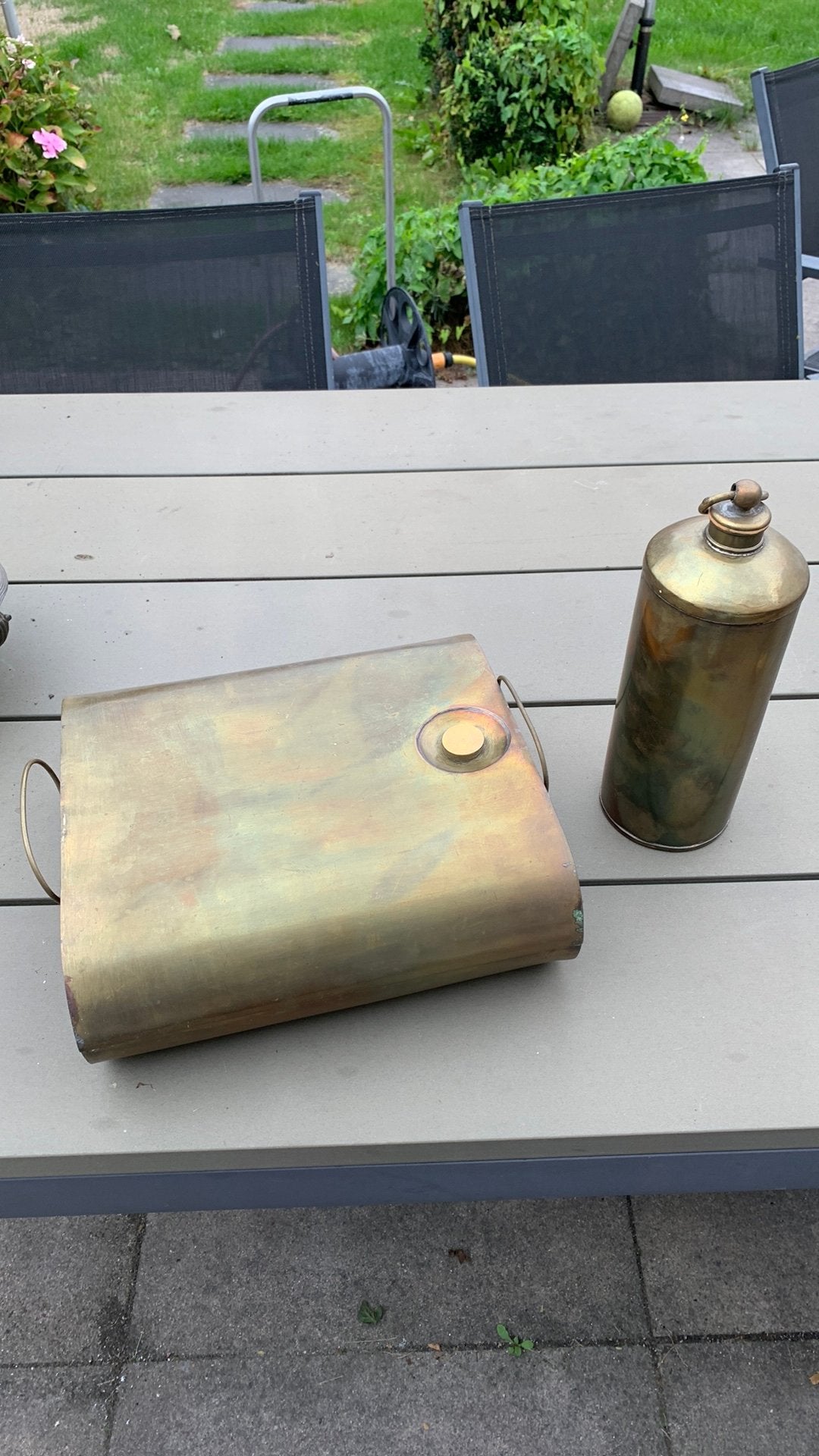 Antieke messing bedkruik plat varkentje | Vintage koper, Antiek en Kunst, Ophalen of Verzenden