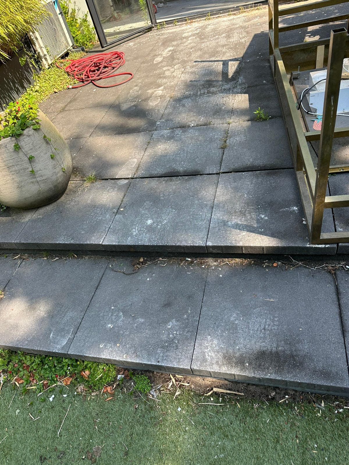 Terras Tegels grijs / antraciet 60x60x6 cm ca 25m2, Tuin en Terras, Tegels en Klinkers, Ophalen, Gebruikt, Q, Q