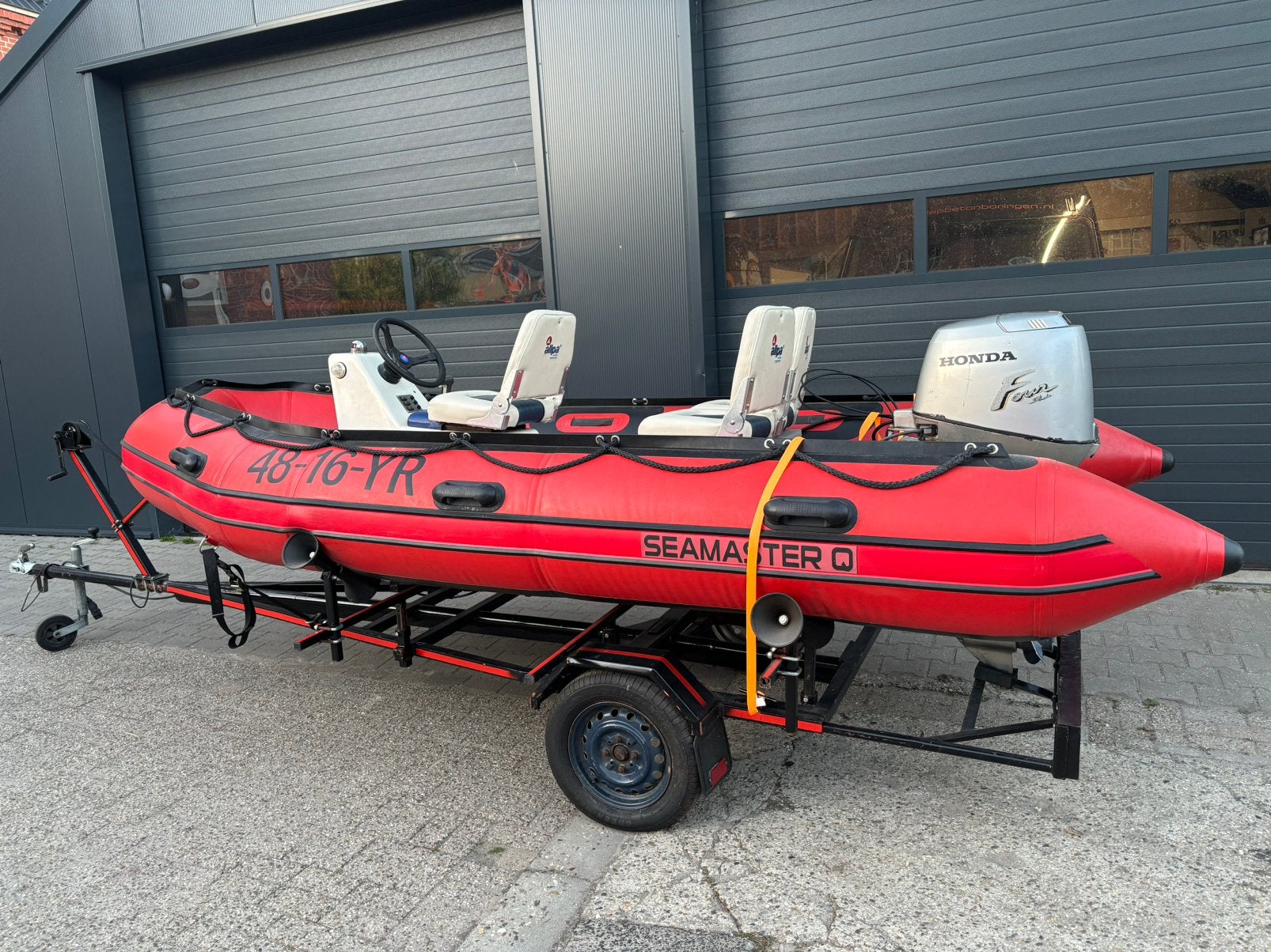 Mooie rubberboot 40pk honda 4.30 lang, Ophalen, Zo goed als nieuw