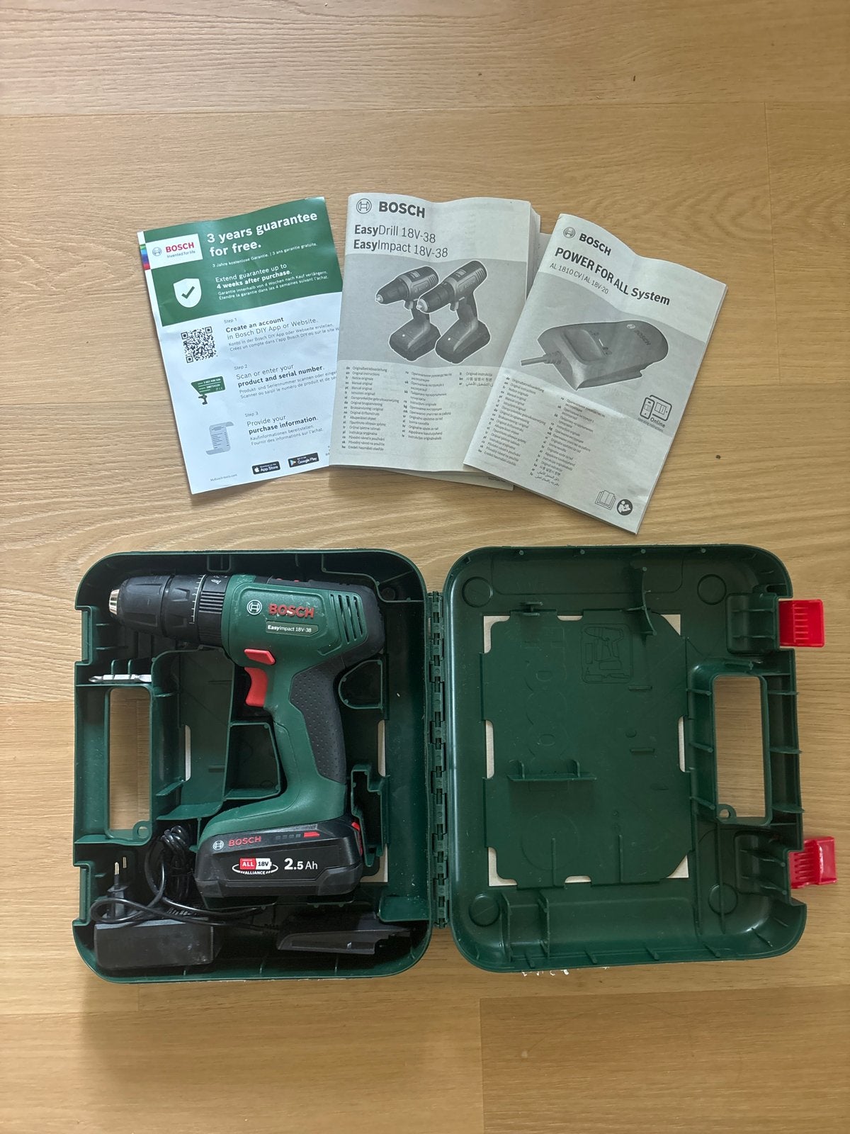 Bosch EasyImpact 18V-38 Schroefboormachine (ongebruikt), Doe-het-zelf en Verbouw, Gereedschap | Boormachines, Ophalen, Zo goed als nieuw