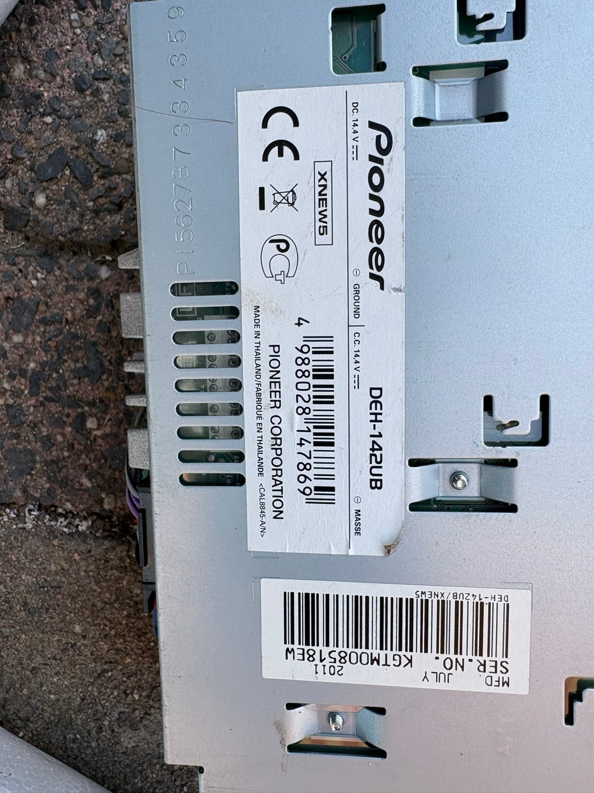 Pioneer Autoradio DEH-142UB met CD, USB en AUX, Ophalen of Verzenden, Gebruikt