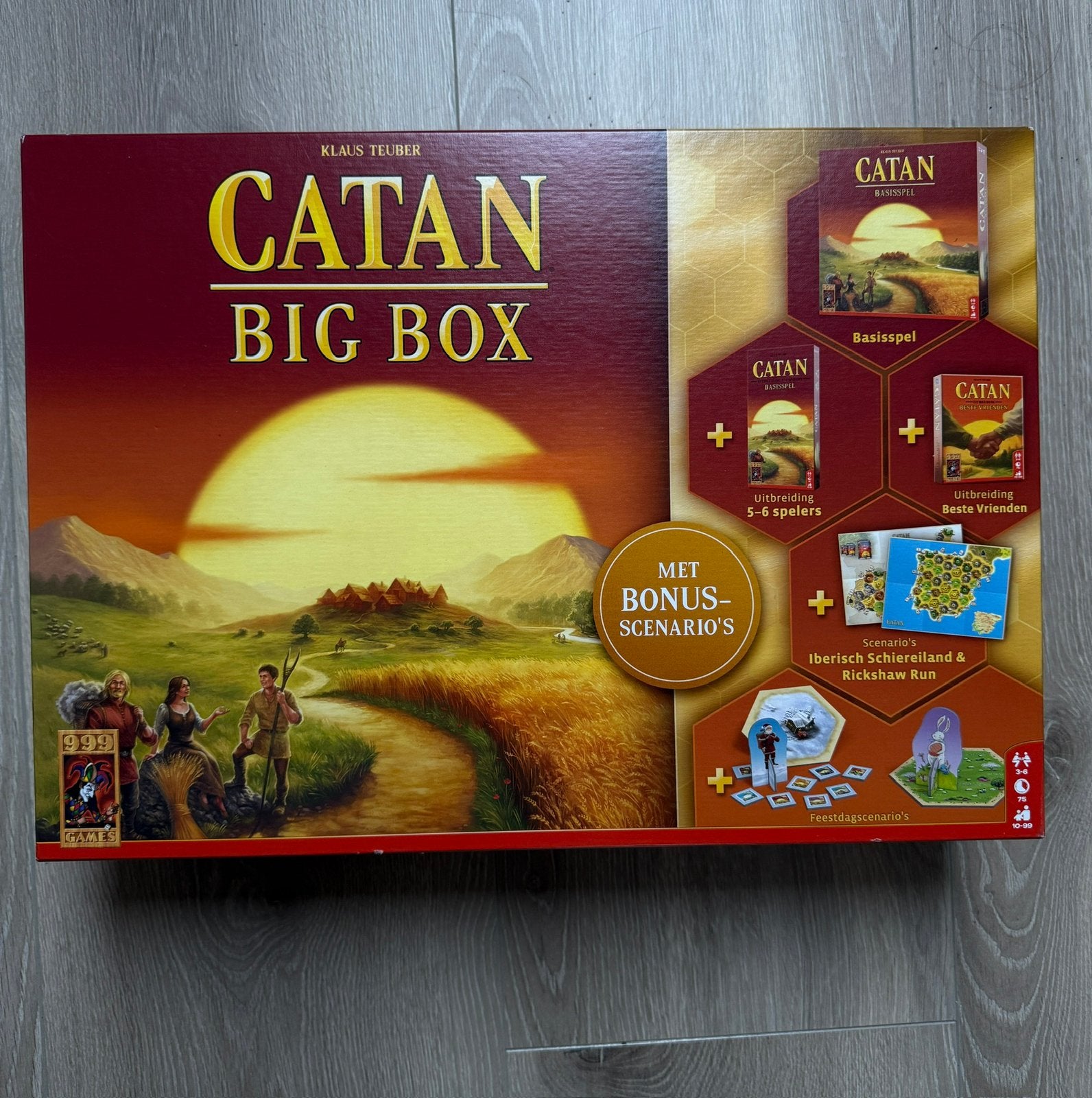 Kolonisten van Catan Big Box met Bonus scenario’s, Vijf spelers of meer, Ophalen of Verzenden, Nieuw, Reisspel