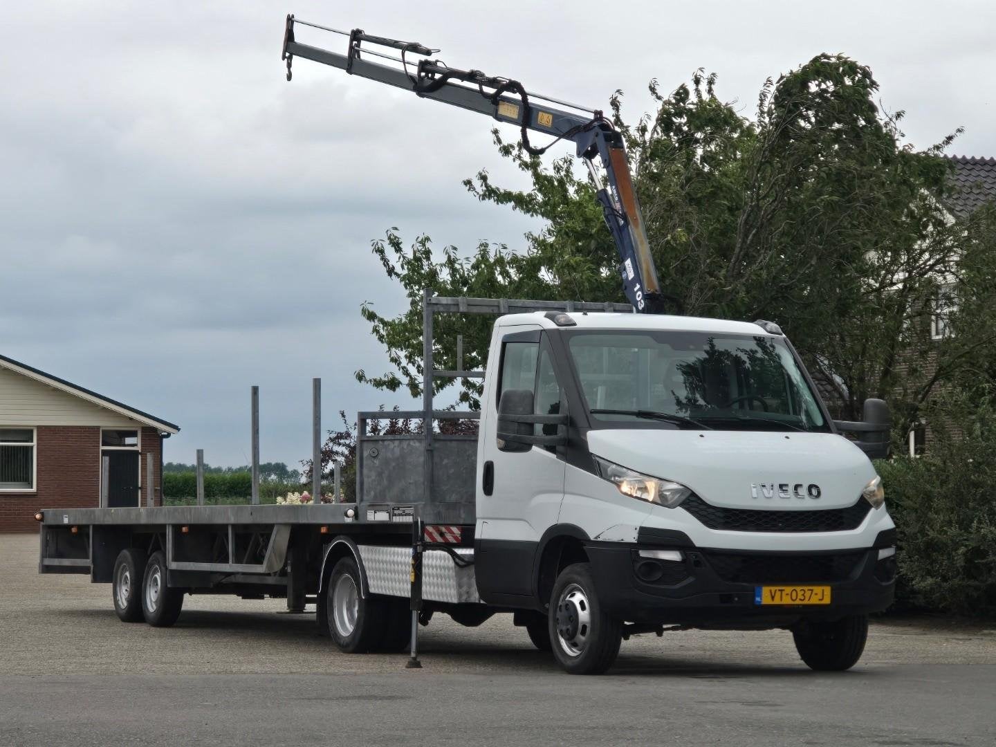 Iveco 40C17 BE-COMBI! KRAAN AMCO VEBA + TRAILER! TOP! DK1251, Euro 5, Achterwielaandrijving, Gebruikt, Bedrijf