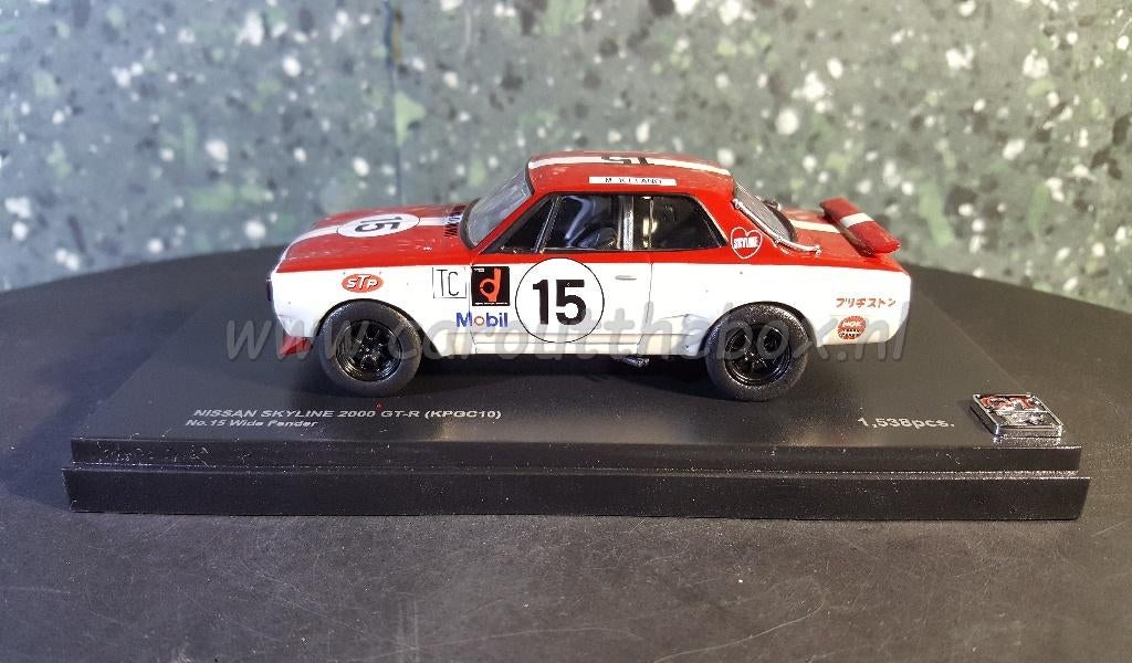 Nissan Skyline 2000 GT-R #15 rood 1:43 Kyosho, Hobby en Vrije tijd, Modelauto's | 1:43, Verzenden, Nieuw, Auto, Kyosho