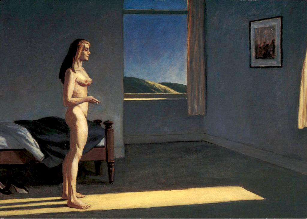 kunstkaart, naakte dame in kamer, Edward Hopper, Verzenden, 1980 tot heden, Ongelopen, Overige thema's
