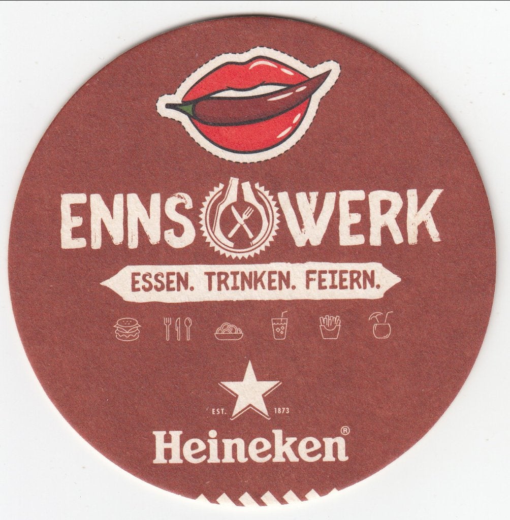 1 HEINEKEN BIERVILTJE, Verzamelen, Ophalen of Verzenden, Gebruikt, Viltje(s), Heineken