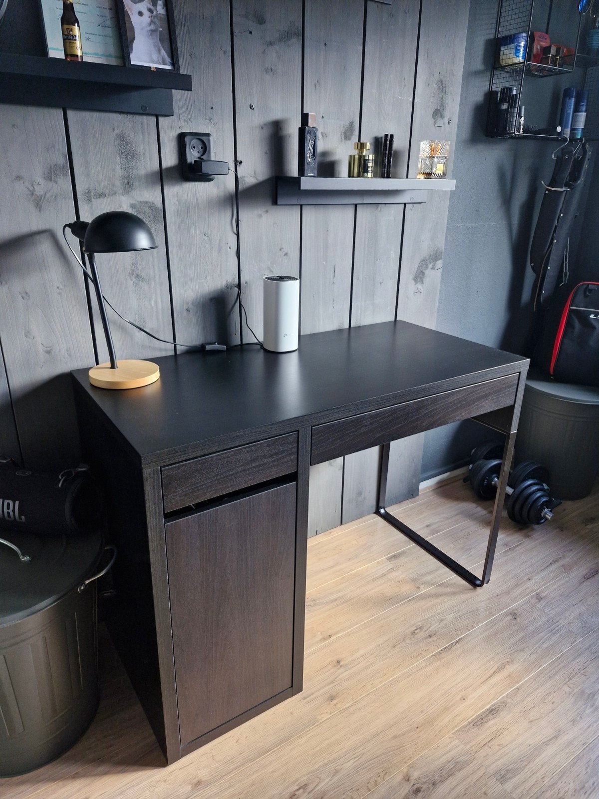 IKEA LINNMON / ADILS bureau met bureaustoel, Ophalen, Zwart, Gebruikt, Spaanplaat of MDF