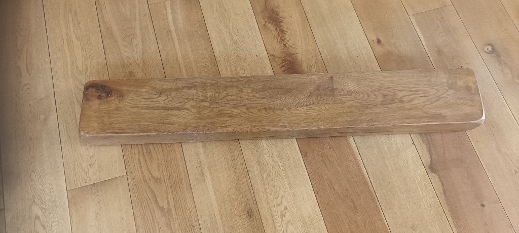 Eiken haardbalk, Doe-het-zelf en Verbouw, Hout en Planken, Ophalen, Gebruikt, Eiken, Plank