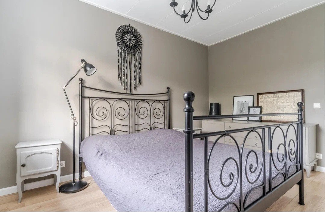 volledige slaapkamer inrichting bed nachtkastjes kast lamp 2, Ophalen, Gebruikt, Tweepersoons
