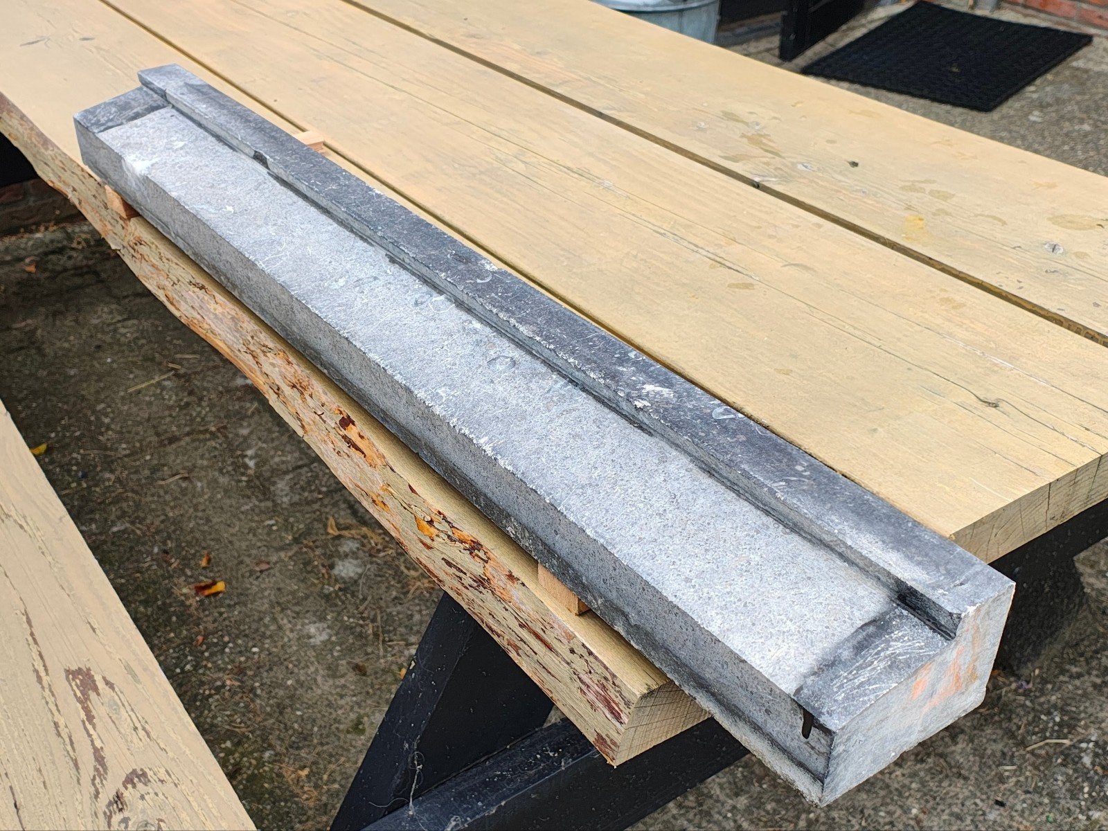 Hardstenen dorpel lekdorpel, Ophalen, Gebruikt