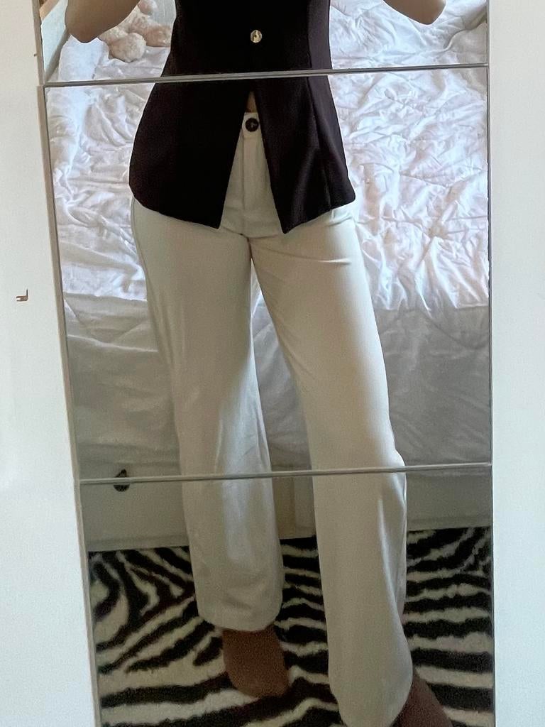 Bershka Beige Broek, Verzenden, Beige, Zo goed als nieuw, Maat 36 (S)