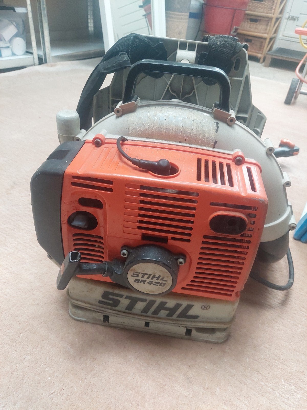 bladblazer van Stihl BR 420, Gebruikt, Ruggedragen, Ophalen of Verzenden, Stihl
