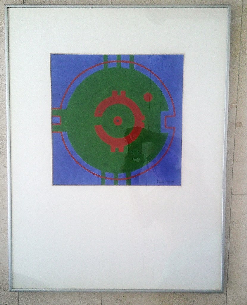Figuratief - Vis - '96 Jac. Babtisten 1924-2014 Gron.- Baarn, Antiek en Kunst, Kunst | Schilderijen | Klassiek, Gedateerd, Surrealisme