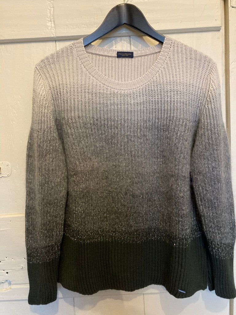 PAUL&SHARK grijs/groen wollen R.H pull 42, Kleding | Dames, Truien en Vesten, Zo goed als nieuw, Maat 42/44 (L), Groen, Ophalen of Verzenden