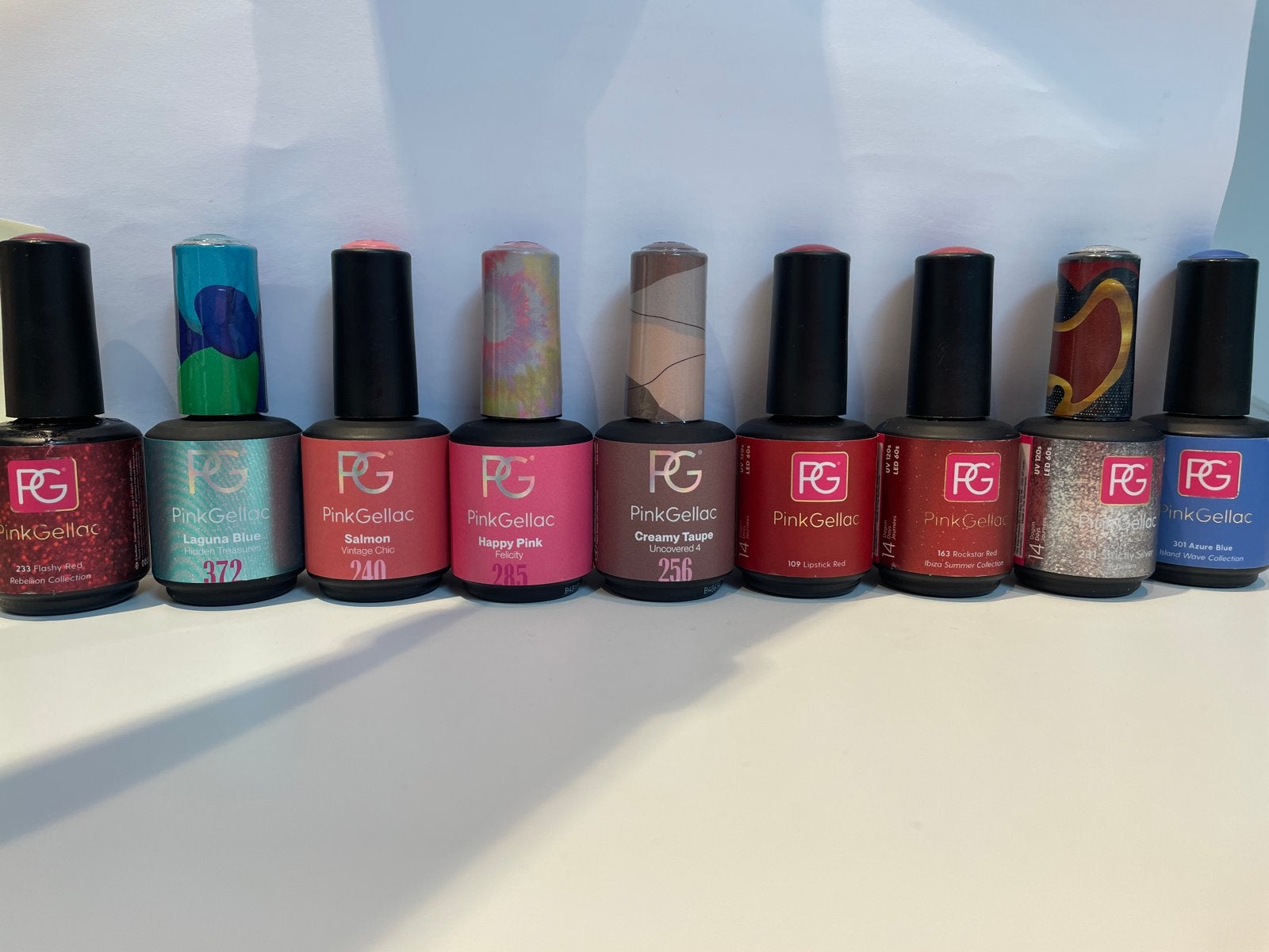 Pink Gellac gellak nagellak set diverse kleuren, Ophalen of Verzenden, Zo goed als nieuw, Overige typen