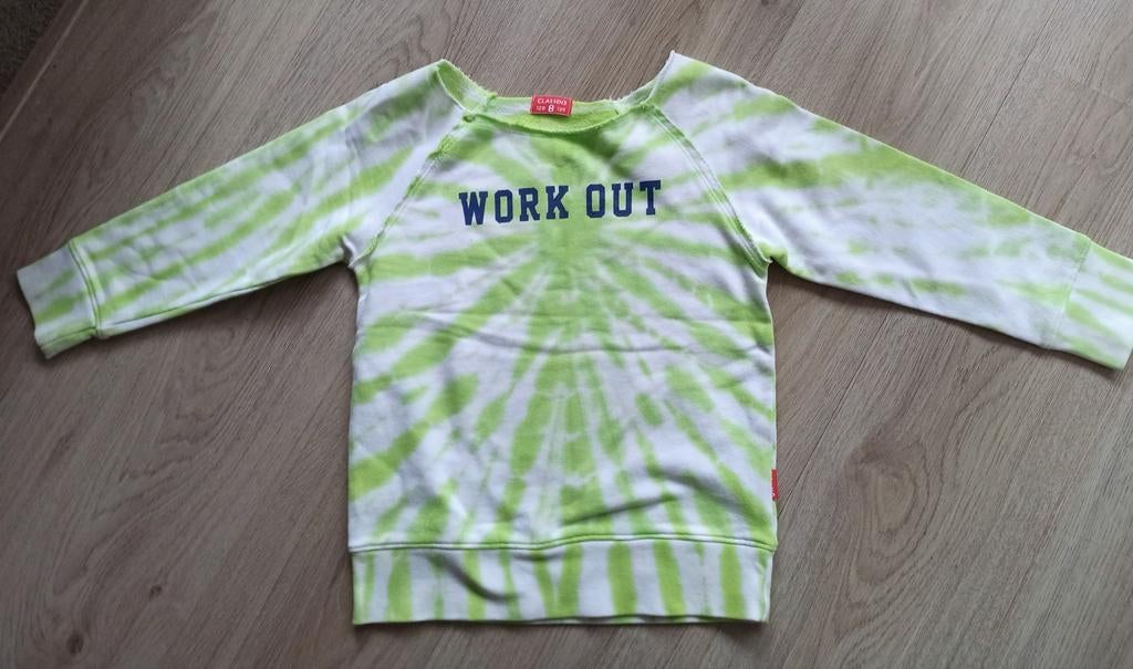 Claessens sweater 'WORK OUT' tie-dye groen/wit, Claessens, Meisje, Trui of Vest, Ophalen of Verzenden