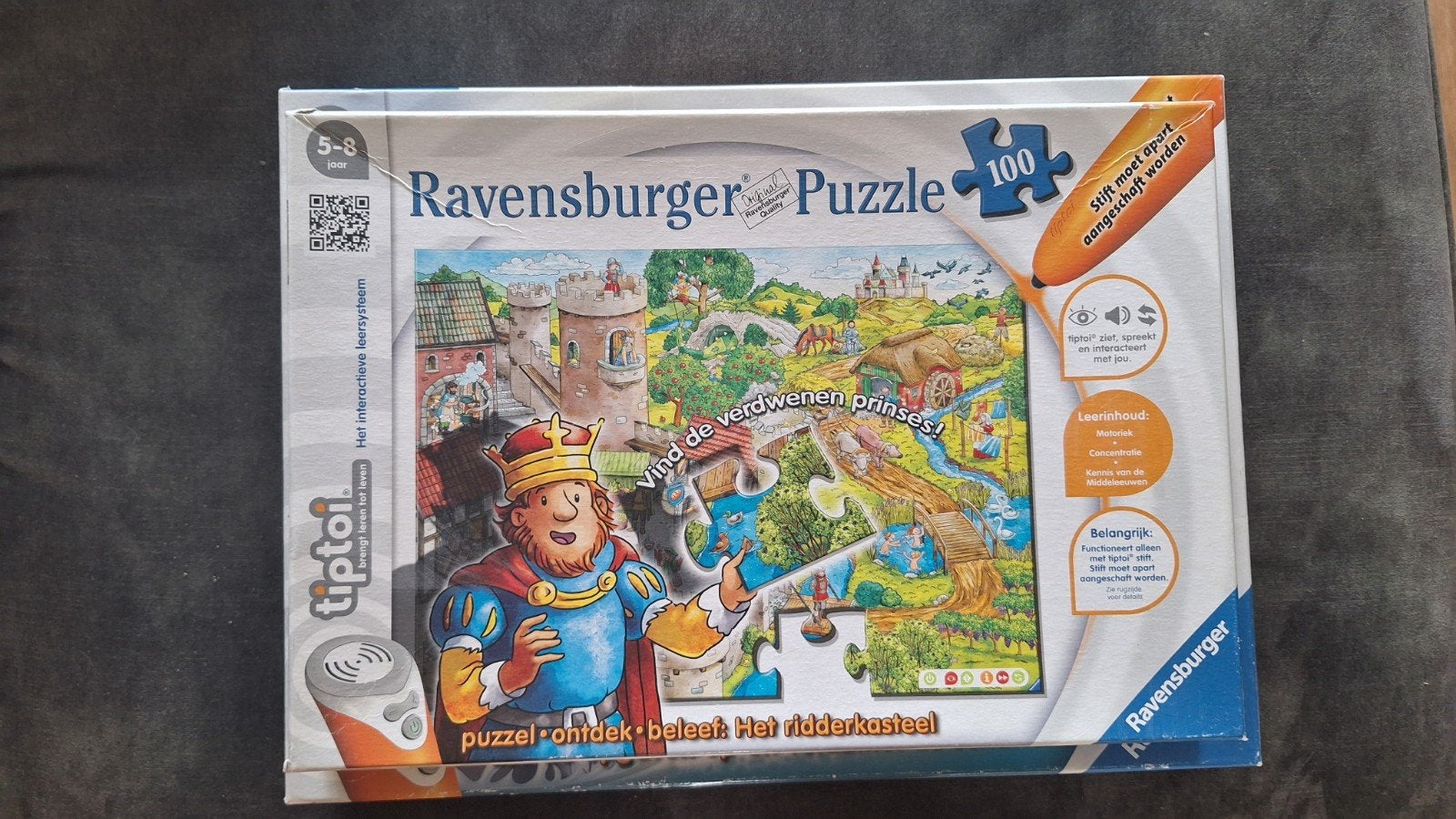 Ravensburger Tiptoi Puzzle 100 stukjes - Ridderkasteel, Ophalen of Verzenden