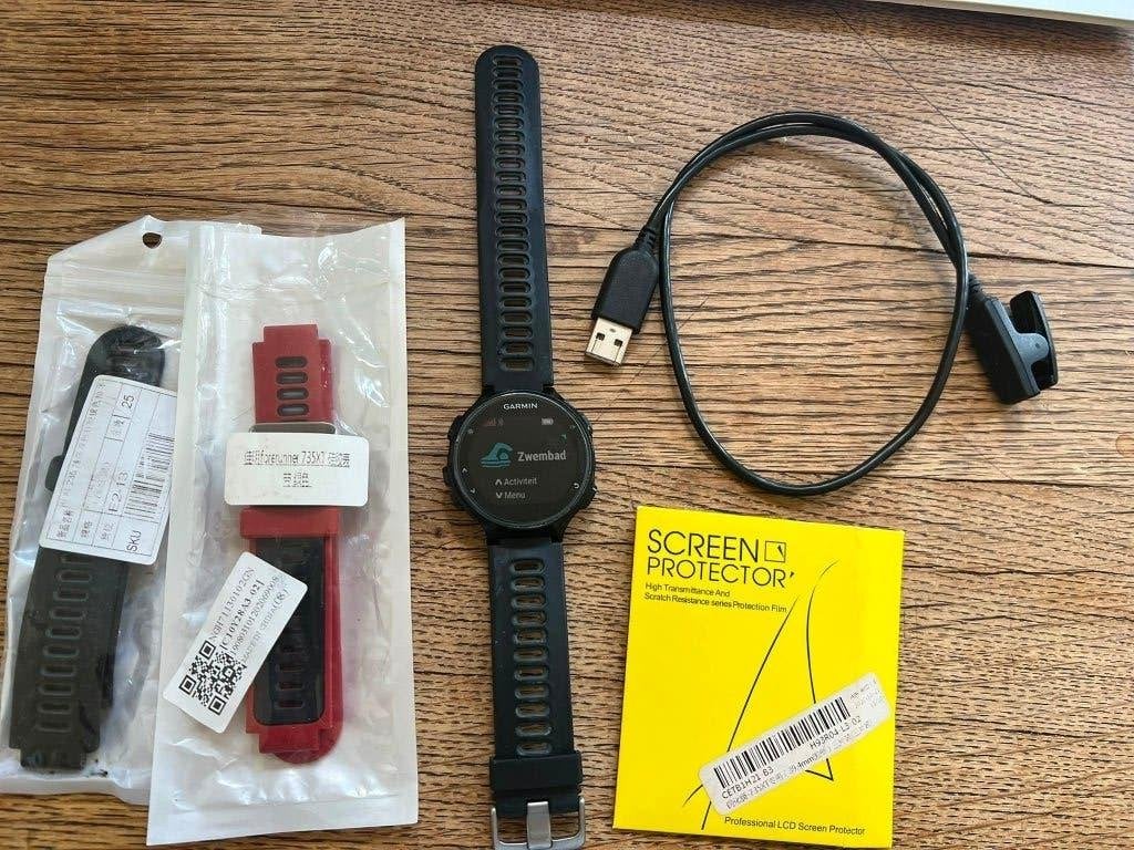 Garmin Forerunner 735 XT Sporthorloge, Gebruikt, Zwart, Ophalen of Verzenden, Waterdicht