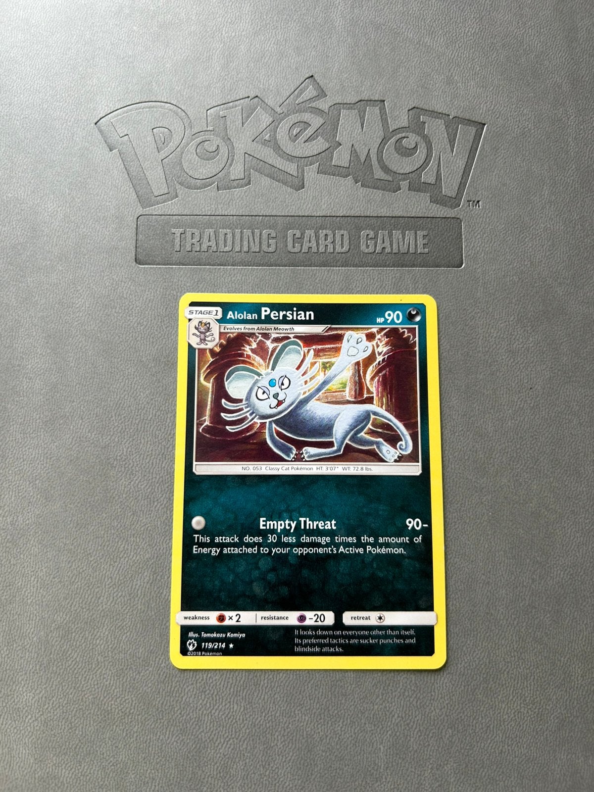 Pokemon Kaart - Alolan Persian 119/214 - Lost Thunder, Ophalen of Verzenden, Zo goed als nieuw