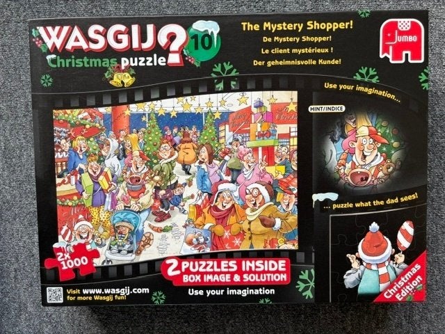 WASGIJ -KERSTPUZZELS, Ophalen of Verzenden, 500 t/m 1500 stukjes, Zo goed als nieuw, Legpuzzel