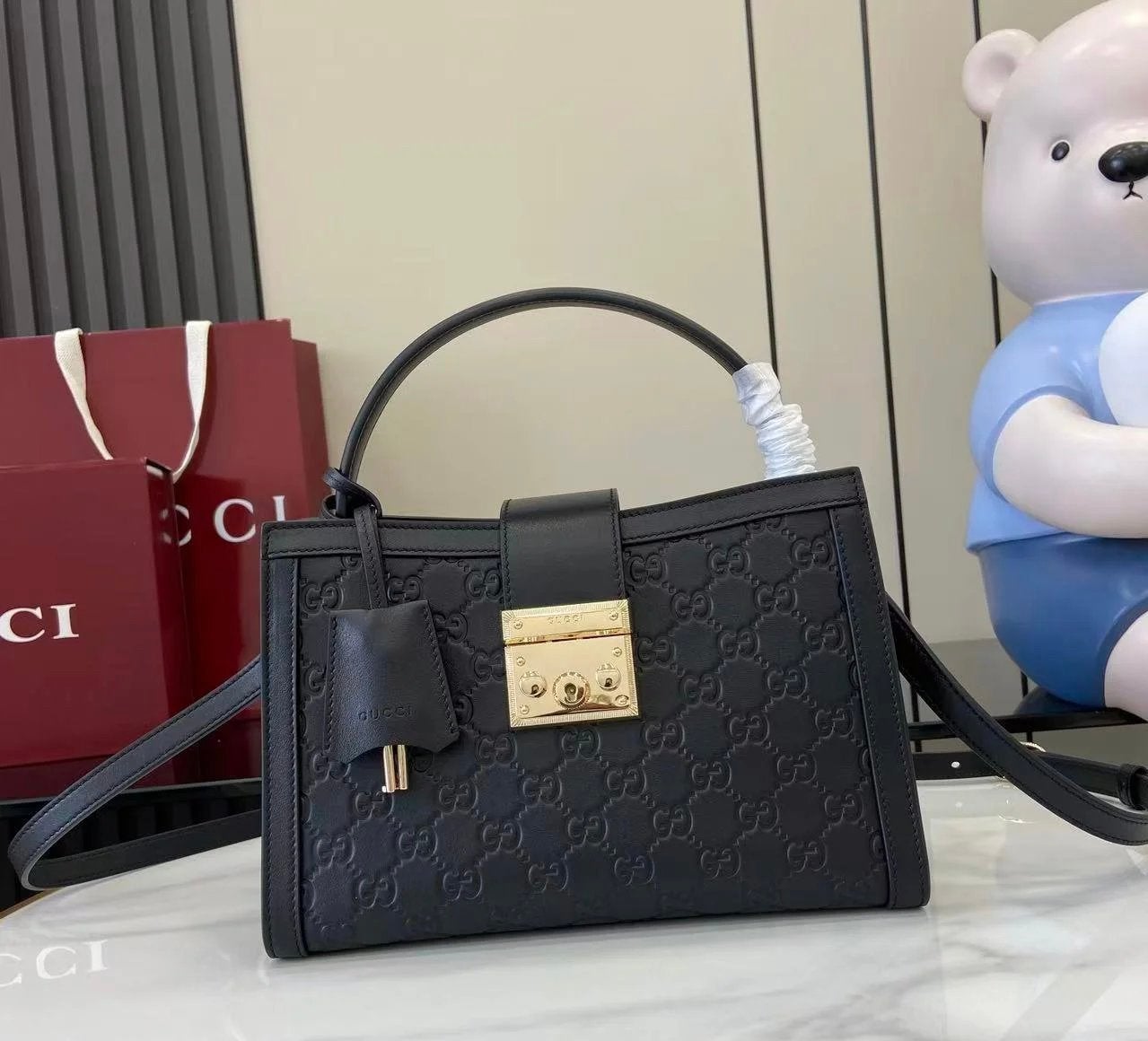 Gucci tas handtas bag crossbody, Ophalen of Verzenden, Zo goed als nieuw, Zwart, Handtas