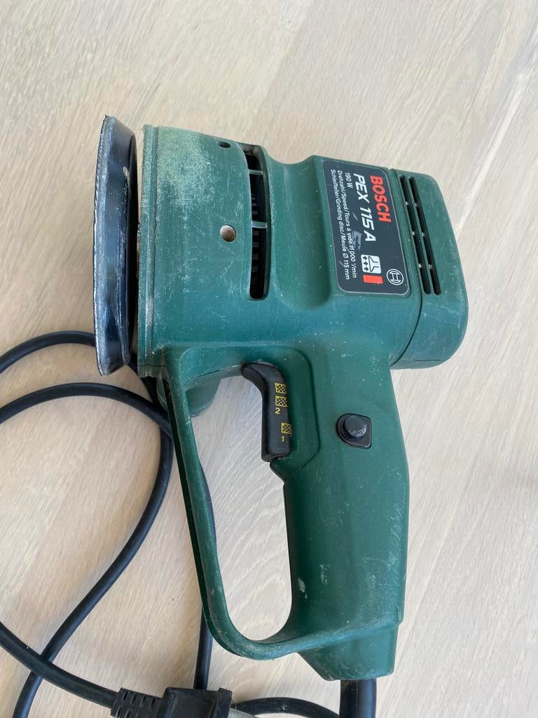 Bosch schuurmachine Pex 115 A, Doe-het-zelf en Verbouw, Gereedschap | Schuurmachines, Ophalen of Verzenden, Zo goed als nieuw
