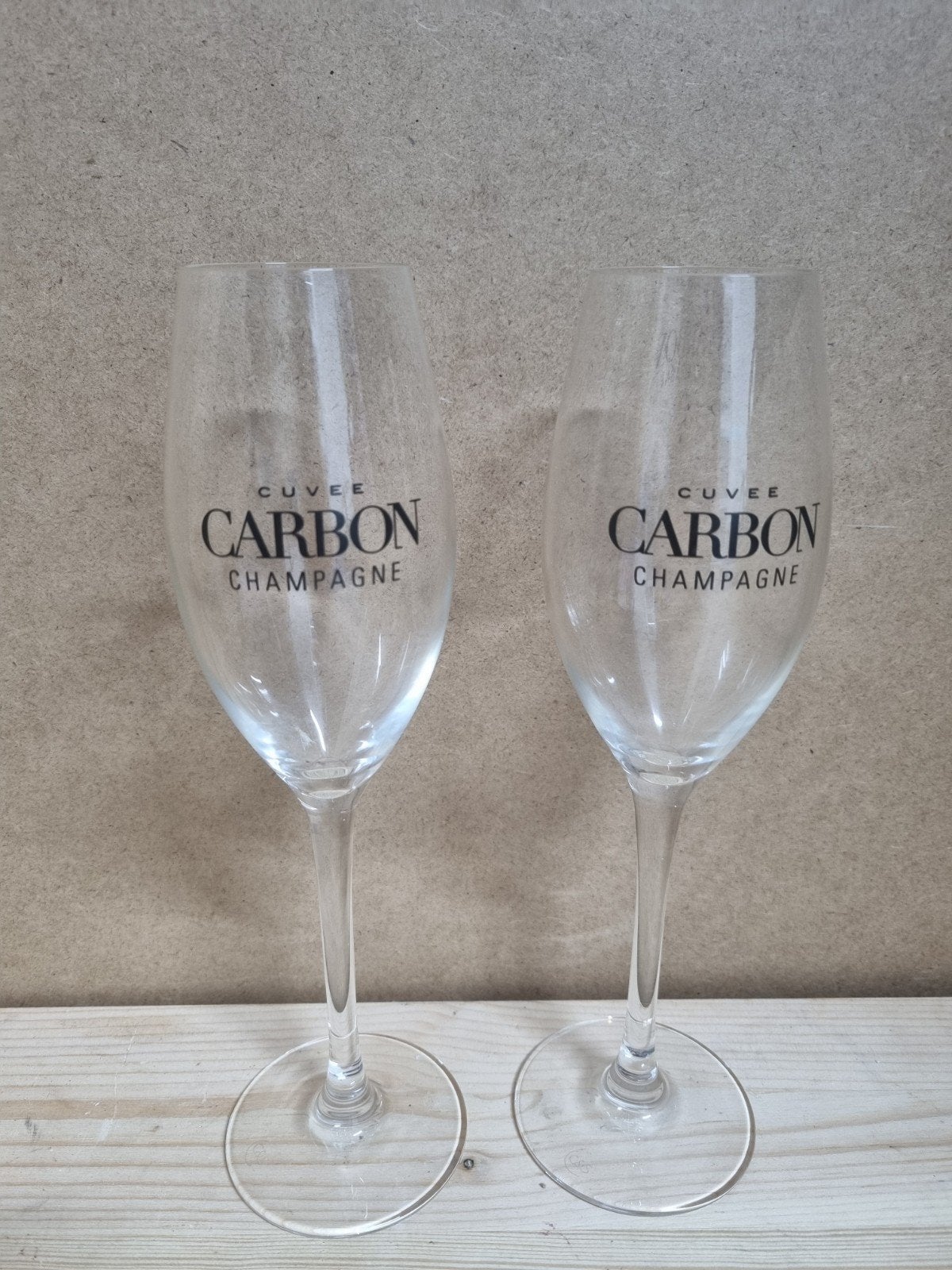 2x Cuvee Carbon Champagne glazen Chef & Sommelier, Ophalen of Verzenden, Zo goed als nieuw, Overige typen