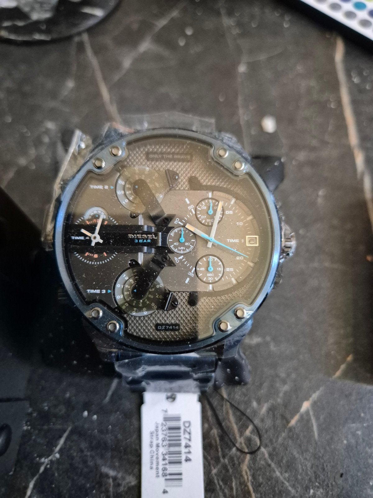 Nieuw Diesel horloge DZ7414 met verpakking en doos, Staal, Staal, Polshorloge, Nieuw