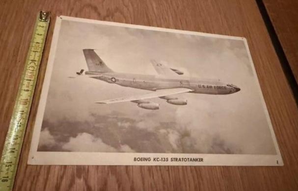 Blaadje Boeing KC-135 Stratotanker, Ophalen of Verzenden, Gebruikt, Kaart, Foto of Prent