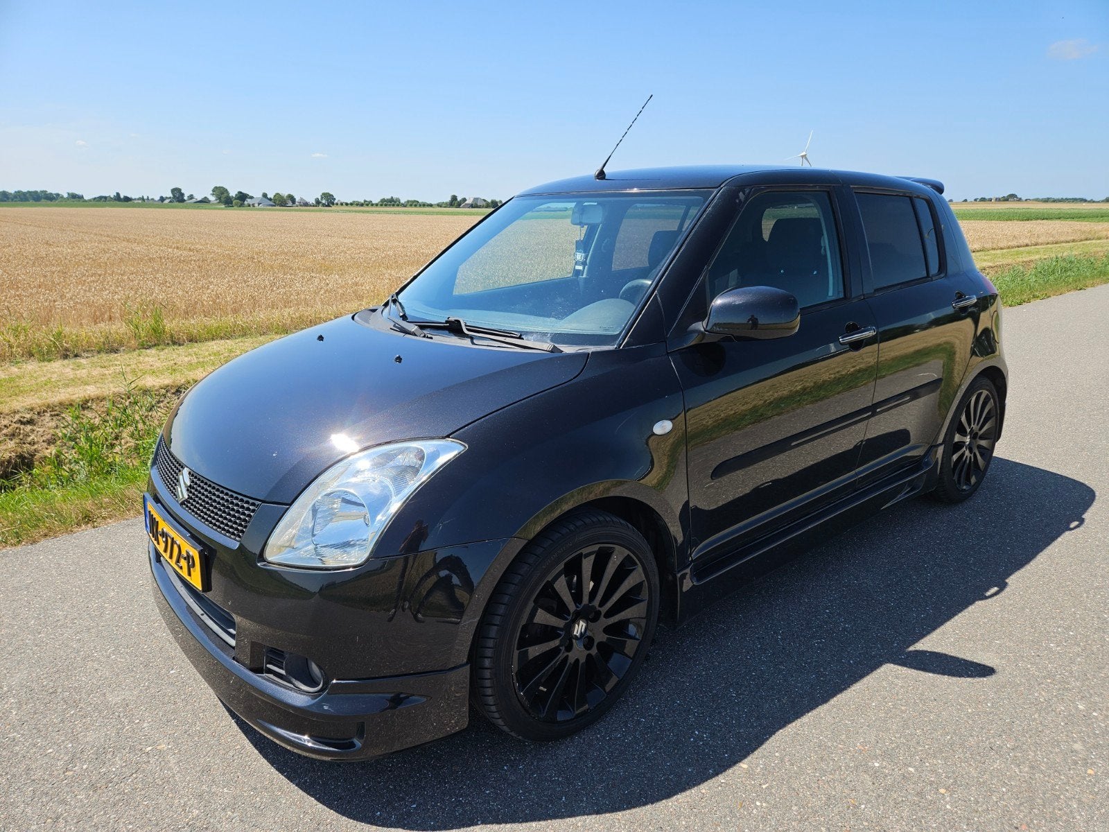 Sportieve Suzuki Swift Sport 1.3 5deurs 2007 Zwart, Voorwielaandrijving, 40 €/maand, 965 kg, 400 kg