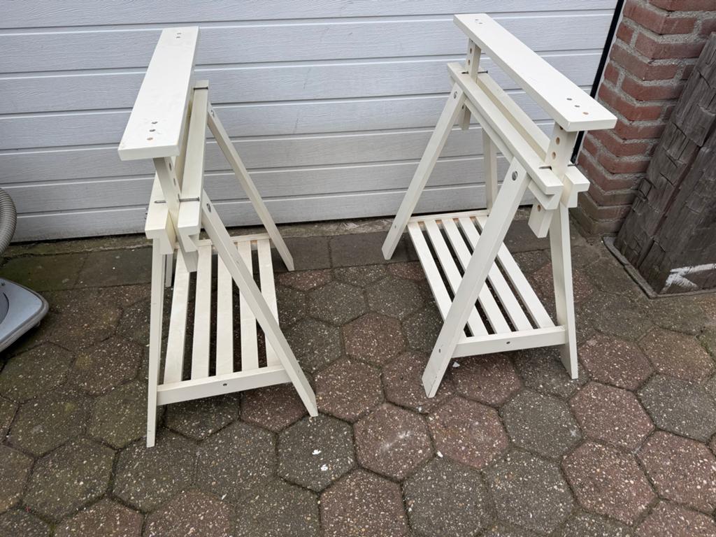 IKEA Mittback schragen (set van 2) - 58 x 70/93 cm, Ophalen of Verzenden, Gebruikt