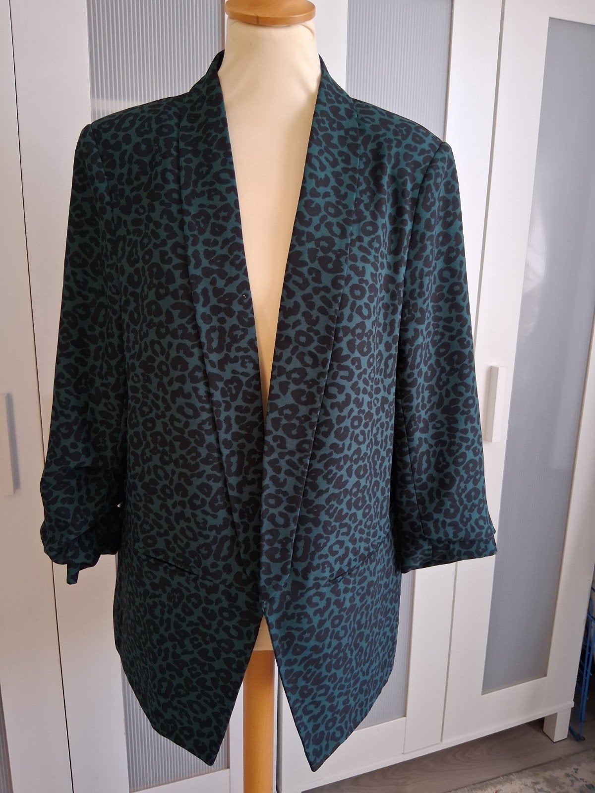 Panterprint colbert - Seven Sisters - Groen/Zwart - maat L, Kleding | Dames, Seven Sisters, Maat 42/44 (L), Ophalen of Verzenden