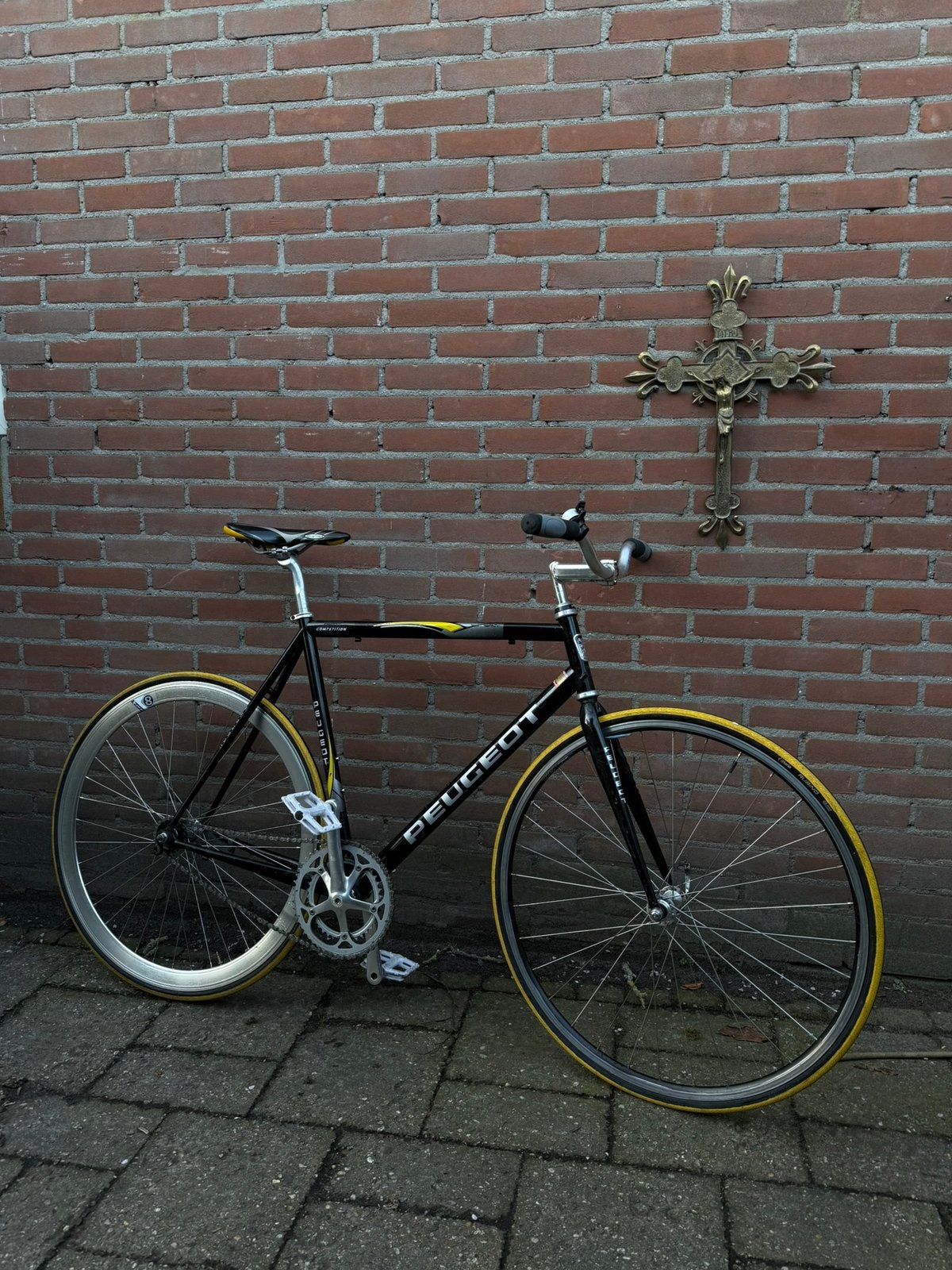 Unieke Peugeot Vintage Retro Fixie Singlespeed Racefiets, Sport en Fitness, Ophalen, Zo goed als nieuw, Overige typen