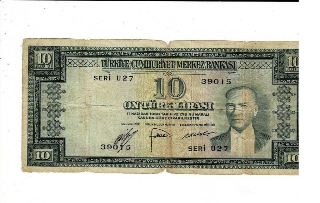 Turkije,  10 lirasi 1931, Ophalen of Verzenden, Zuidoost-Azië