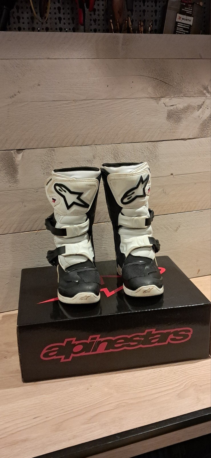 Alpinestars Tech 3s Kids Croslaarzen Zwart/Wit Maat 30.5, Kinderen, Ophalen of Verzenden, Alpinestars, Laarzen