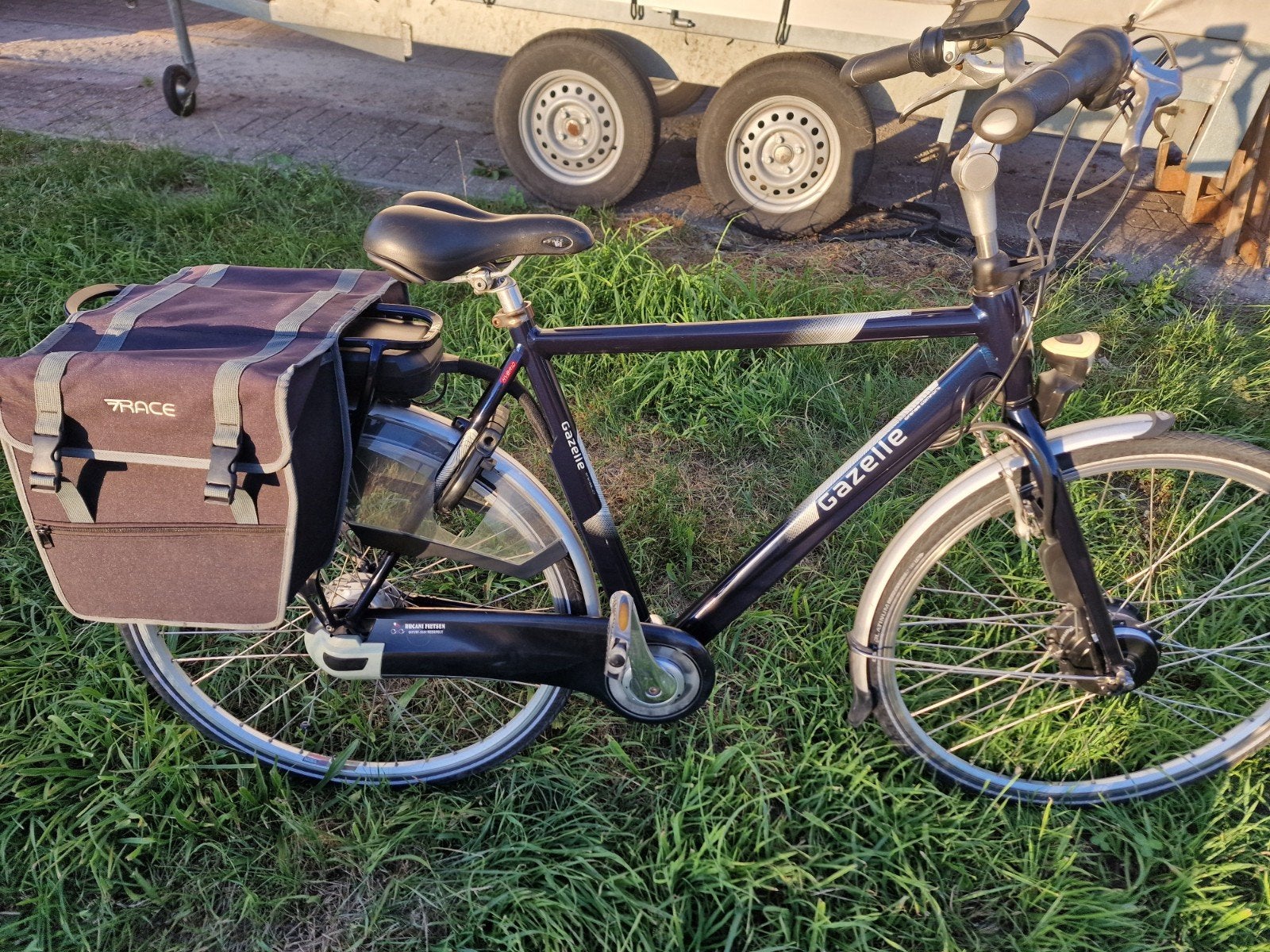 Elektische herenfiets gazelle Orange c7 57 cm staat in belgi, Ophalen, Zo goed als nieuw, 50 km per accu of meer, 55 tot 59 cm