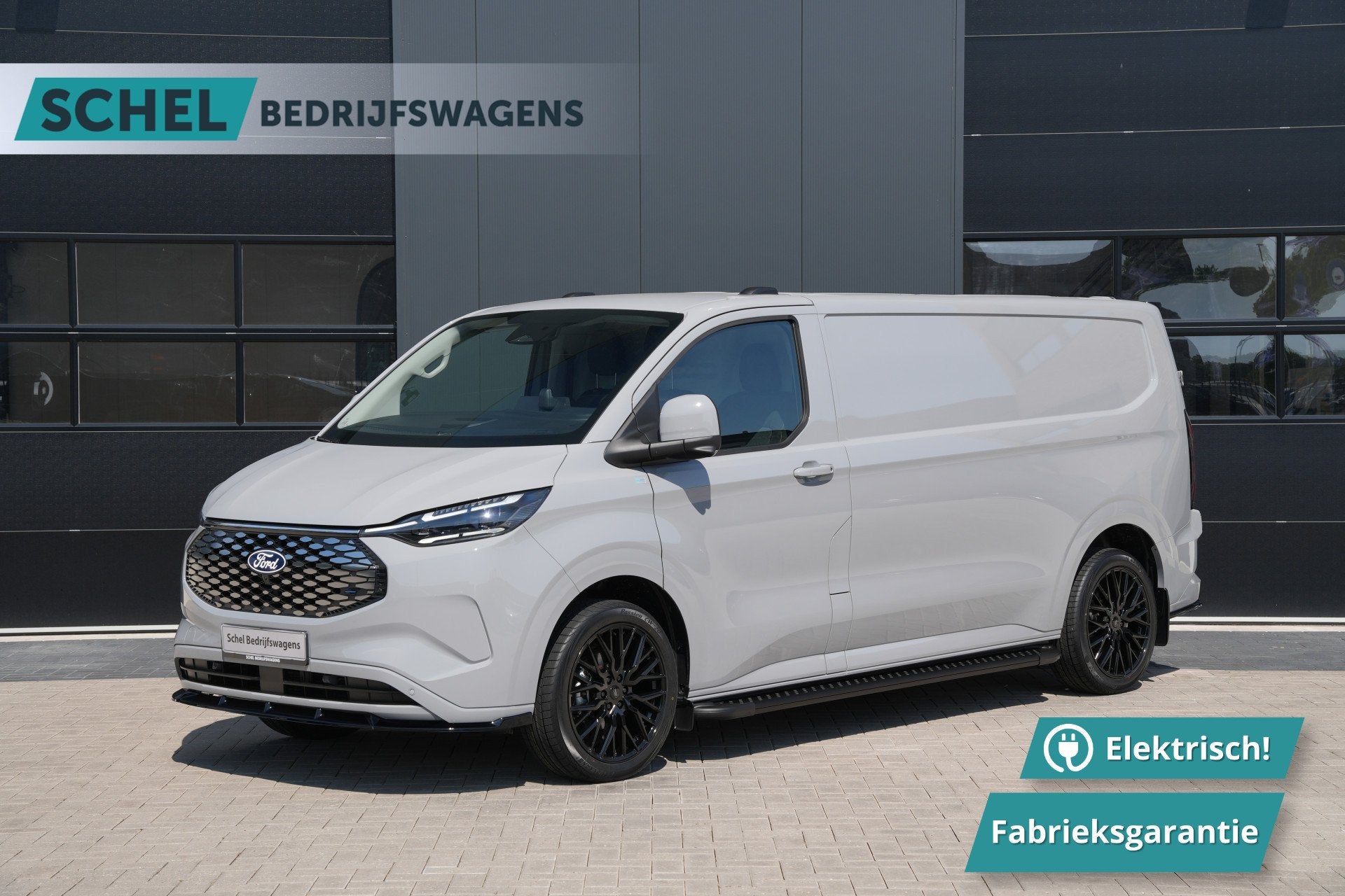 Ford E-Transit Custom 340 L2H1 Limited - Special Edition - 7, Auto's, Automaat, Zwart, 71 kWh, 370 km