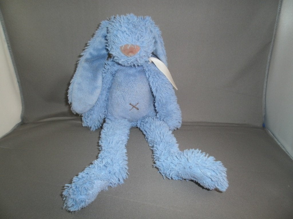 happy horse konijn richie blauw harig velours 45 cm bruine, Blauw, Konijn, Ophalen of Verzenden, Zo goed als nieuw