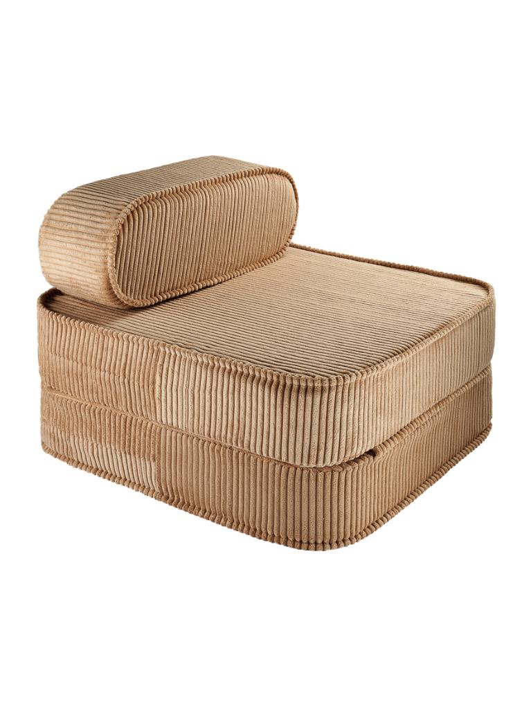 Klapstoel Matras Corduroy Toffee Bruin Wigiwama, Minder dan 50 cm, 125 cm of meer, Nieuw, Ophalen of Verzenden