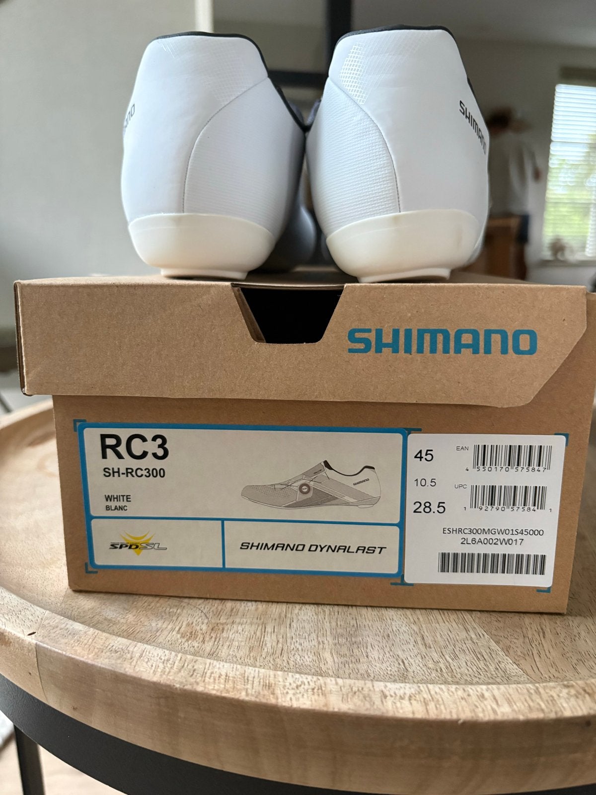 Shimano RC3 racefiets schoenen wit - Maat 45, Fietsen en Brommers, Fietsaccessoires | Fietskleding, Heren, Schoenen, Nieuw, Overige maten