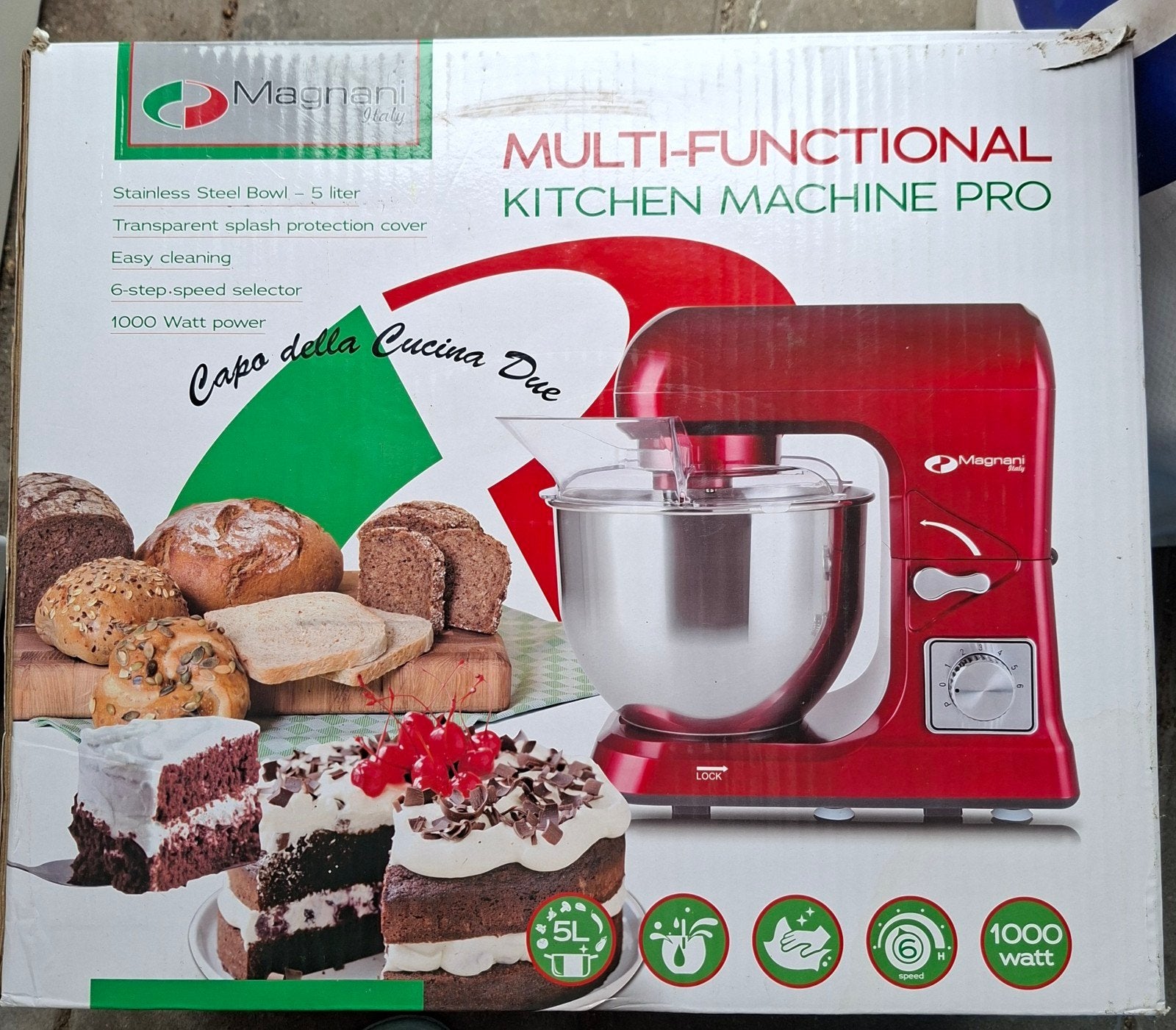 Keukenmachine NIEUW IN DOOS, Witgoed en Apparatuur, Keukenmixers, 4 liter of meer, Ophalen of Verzenden, Nieuw, 3 snelheden of meer