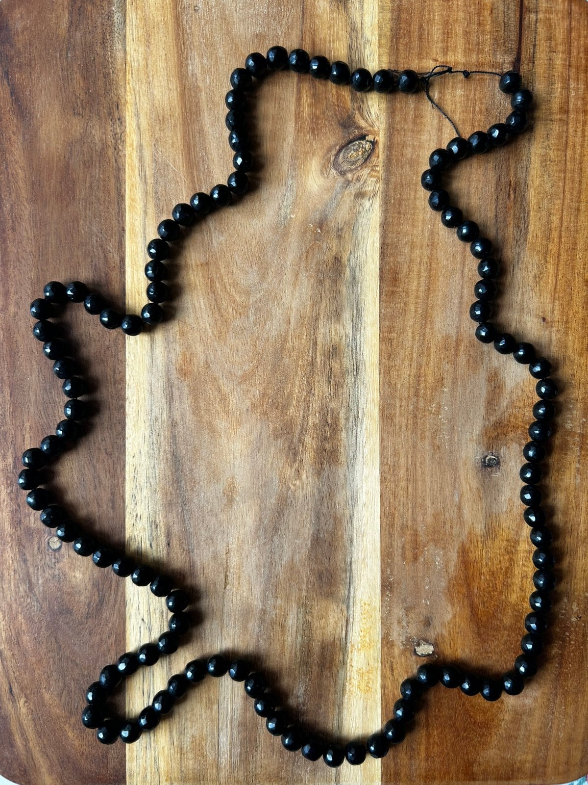 Zwarte gitten ketting / snoer, Ophalen of Verzenden, Overige materialen, Ketting